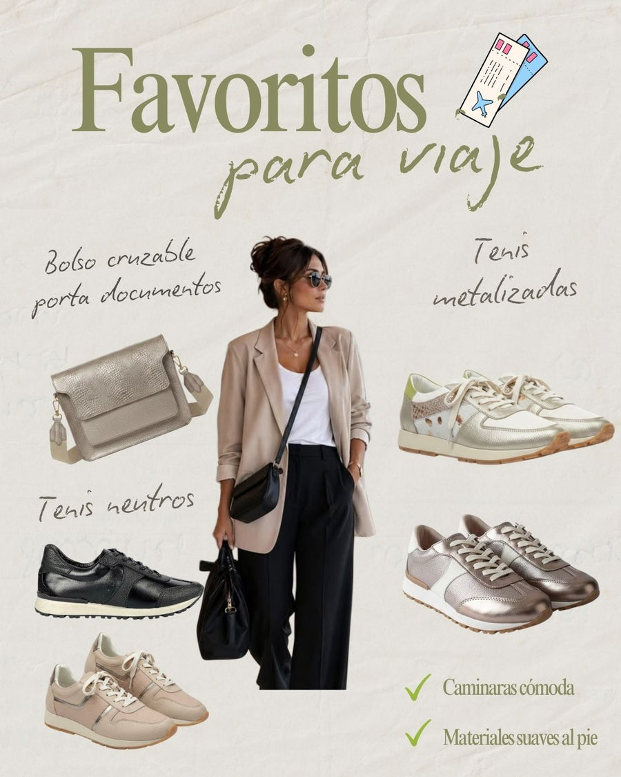 Tenis Cómodas para Viajar: Metalizadas o Neutras |