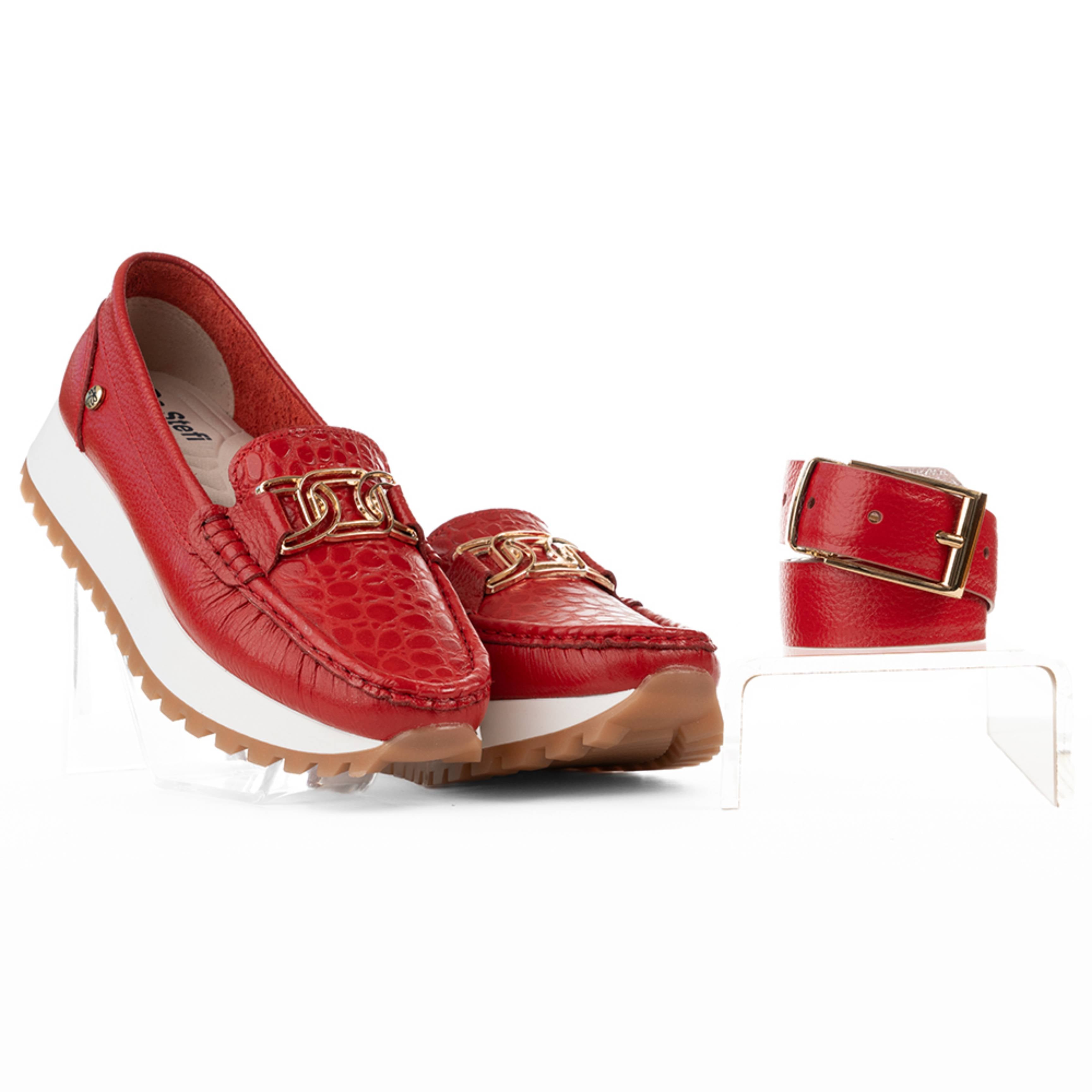 Mocasín Indigo Rojo