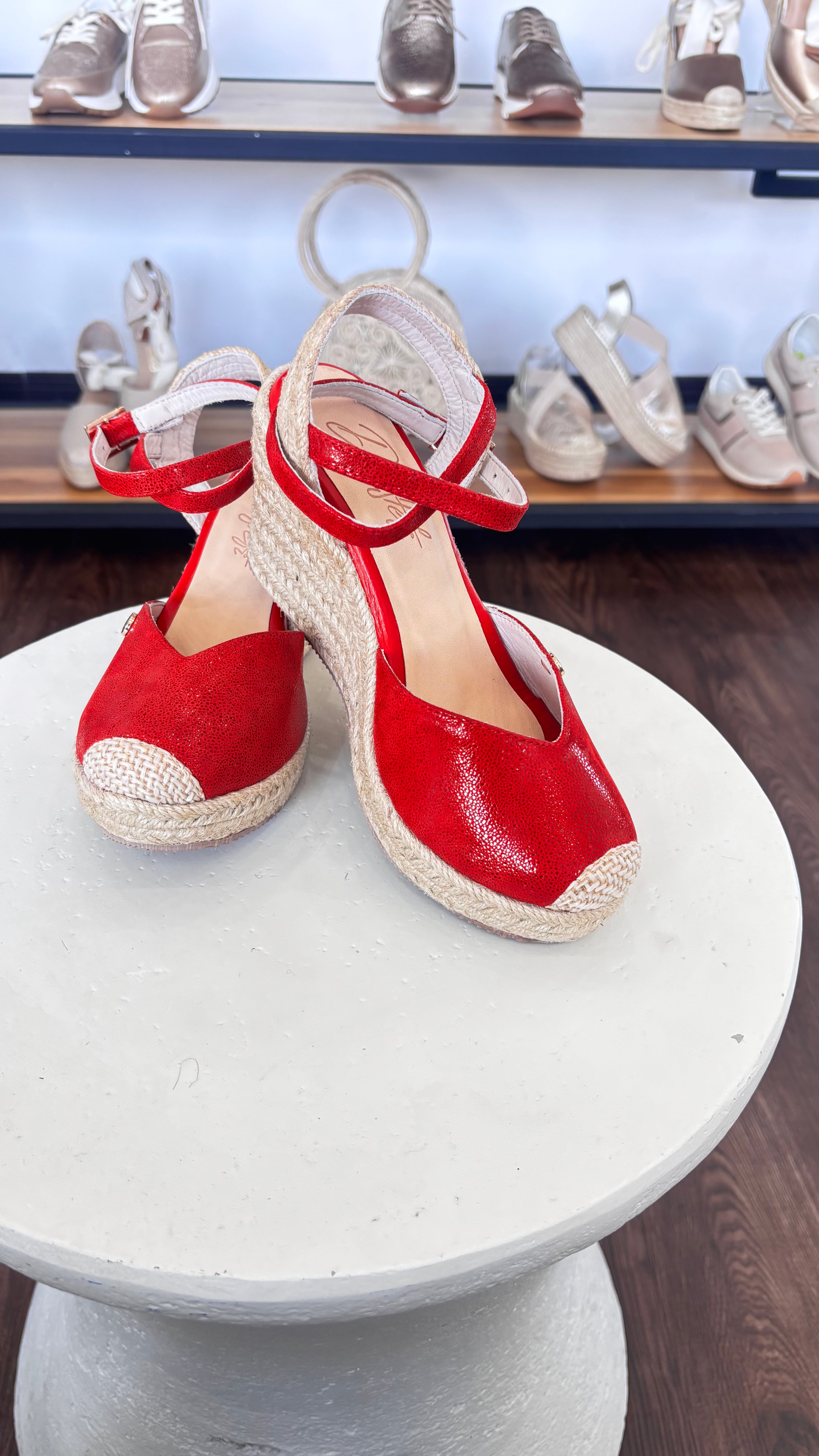 Alpargata Antara Red Velvet - Cuña Plataforma Mujer