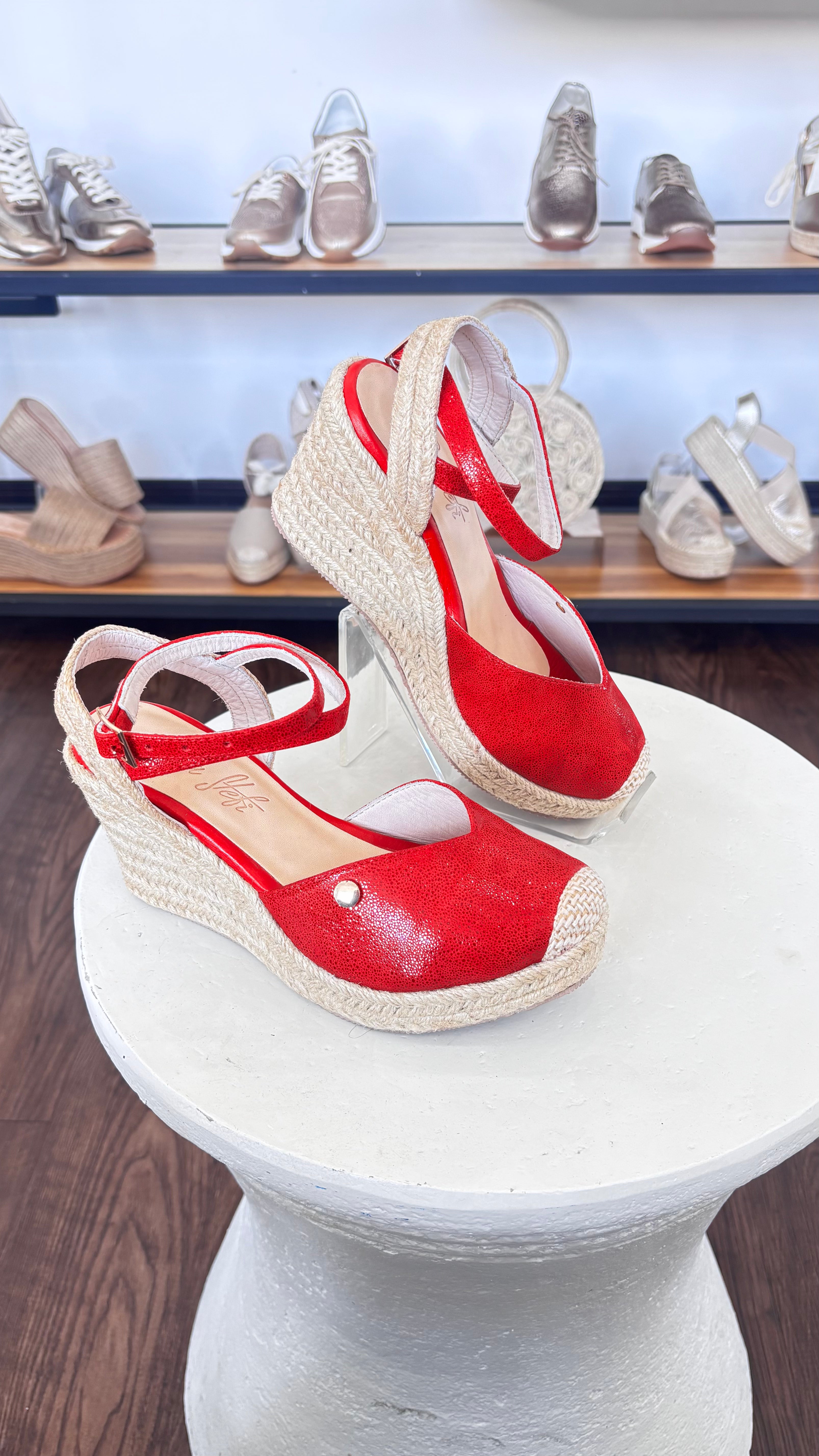 Alpargata Antara Red Velvet - Cuña Plataforma Mujer