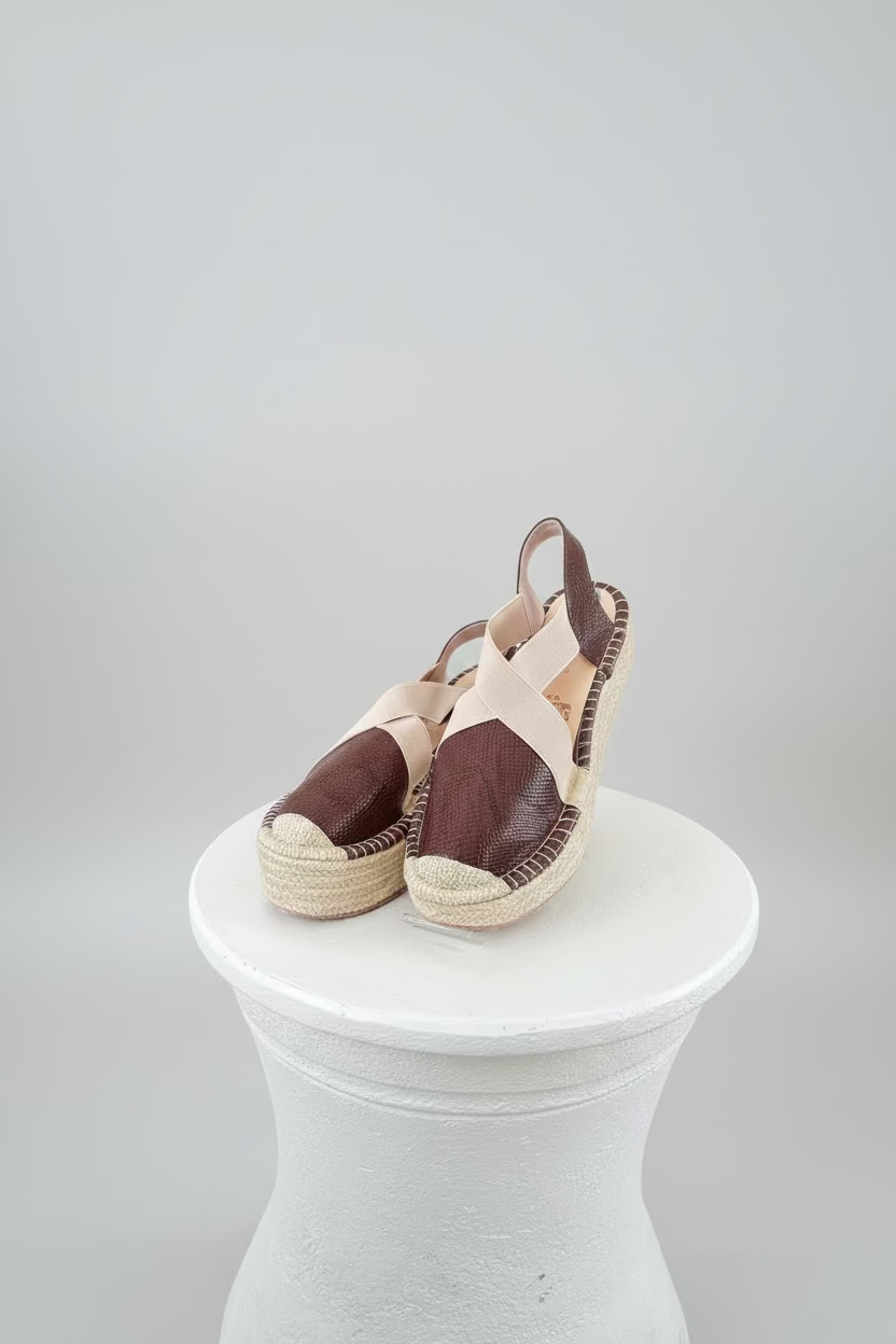 Amalfi Chocolate – Alpargatas Plataforma Cross Strap | Da Stefi