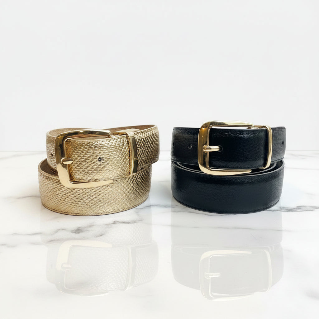 Fajas de Cuero Reversibles | 2 en 1 a Tu Medida — Calzado Da Stefi